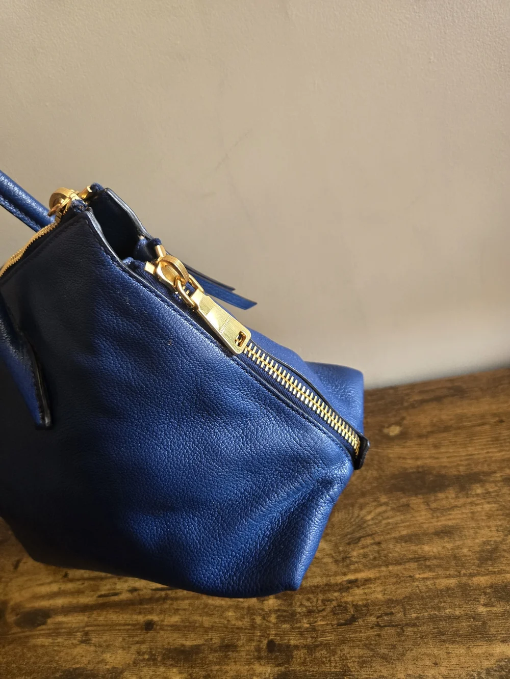 Miu Miu Navy Leather Top-Handle Satchel